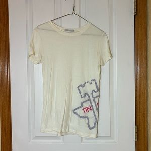 Cream short sleeve t-shirt, size M